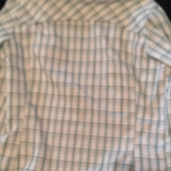 Womens Rugged Exposure vented long sleeve button down top large green and white - Picture 7 of 12